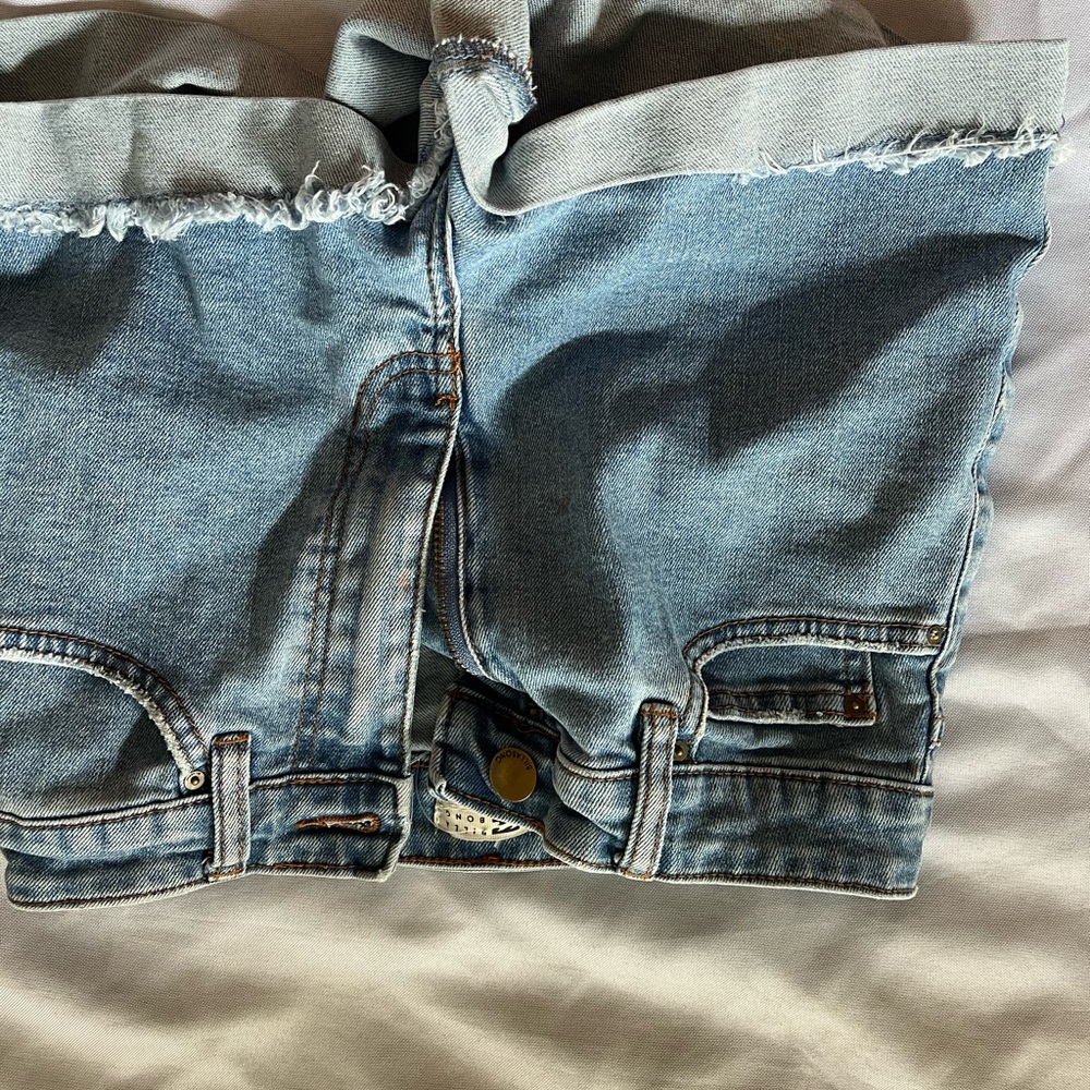 Denim High-Waisted Shorts